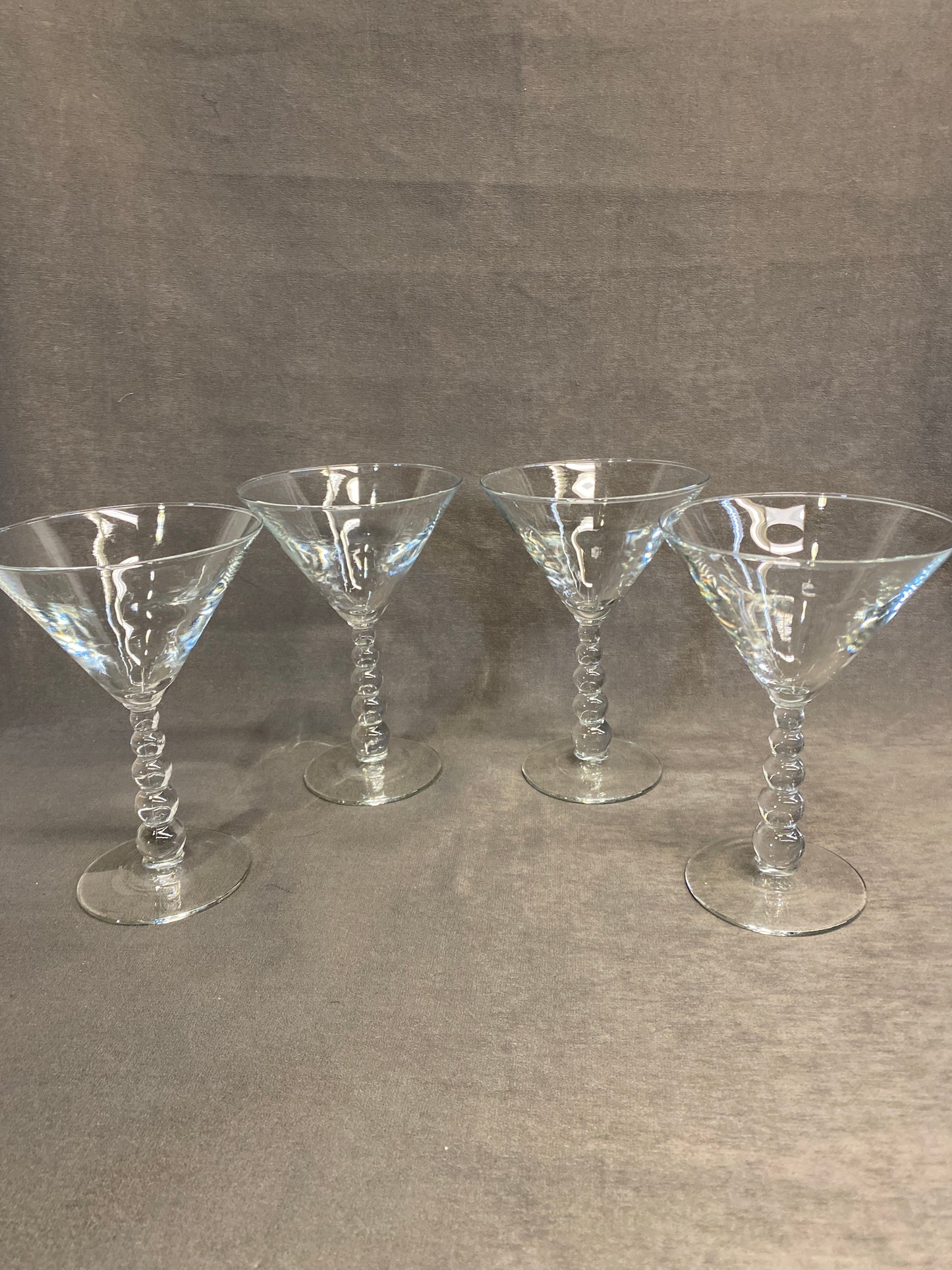 Set 4 Martini Glasses - Bubble Stem