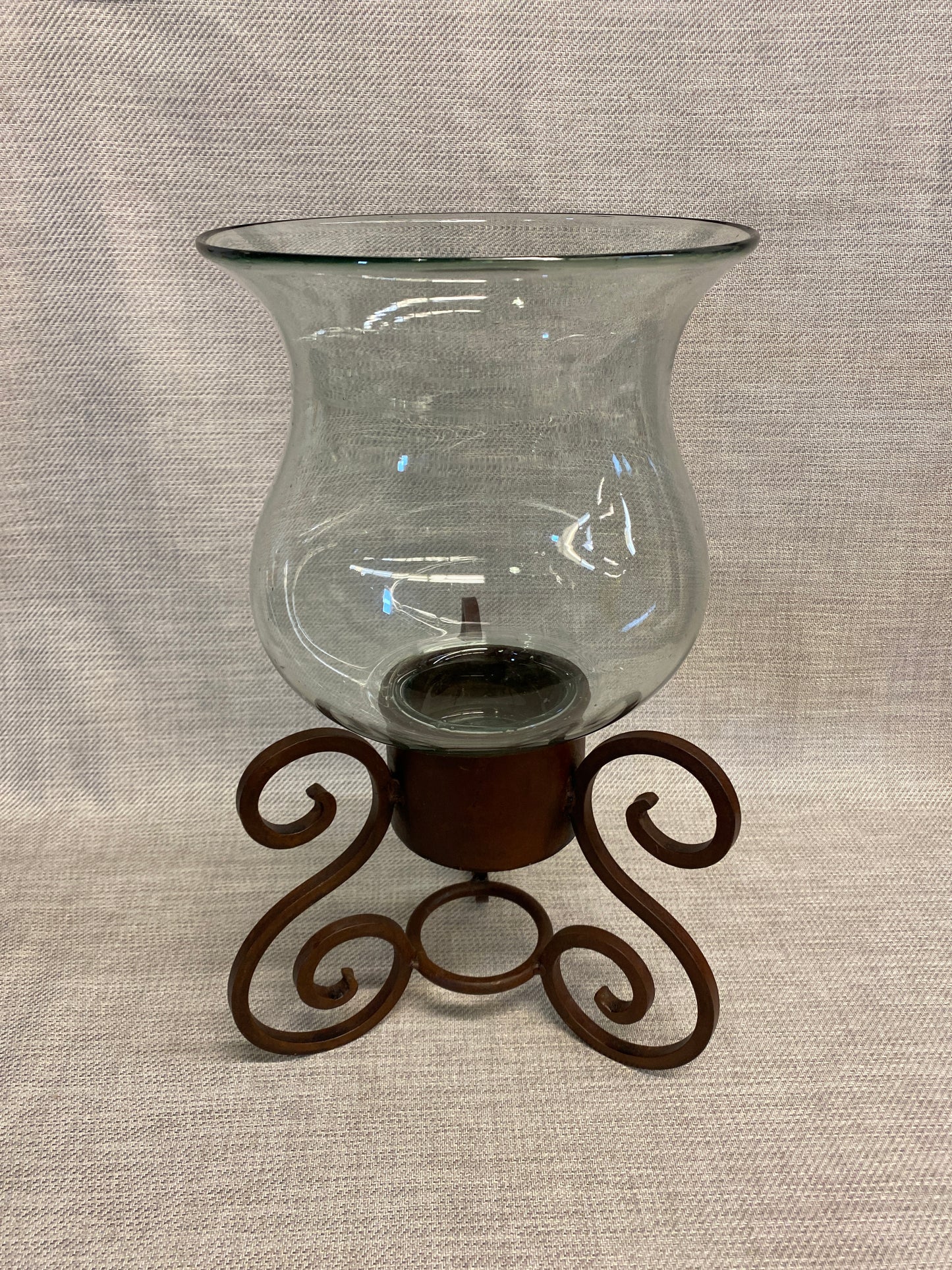 2PC Candleholder - Glass Hurricane