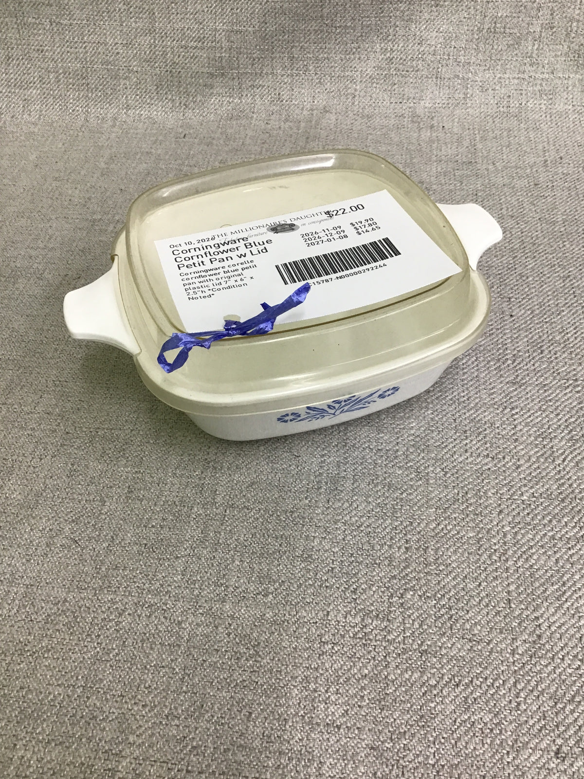 Corningware Cornflower Blue Petit Pan w Lid