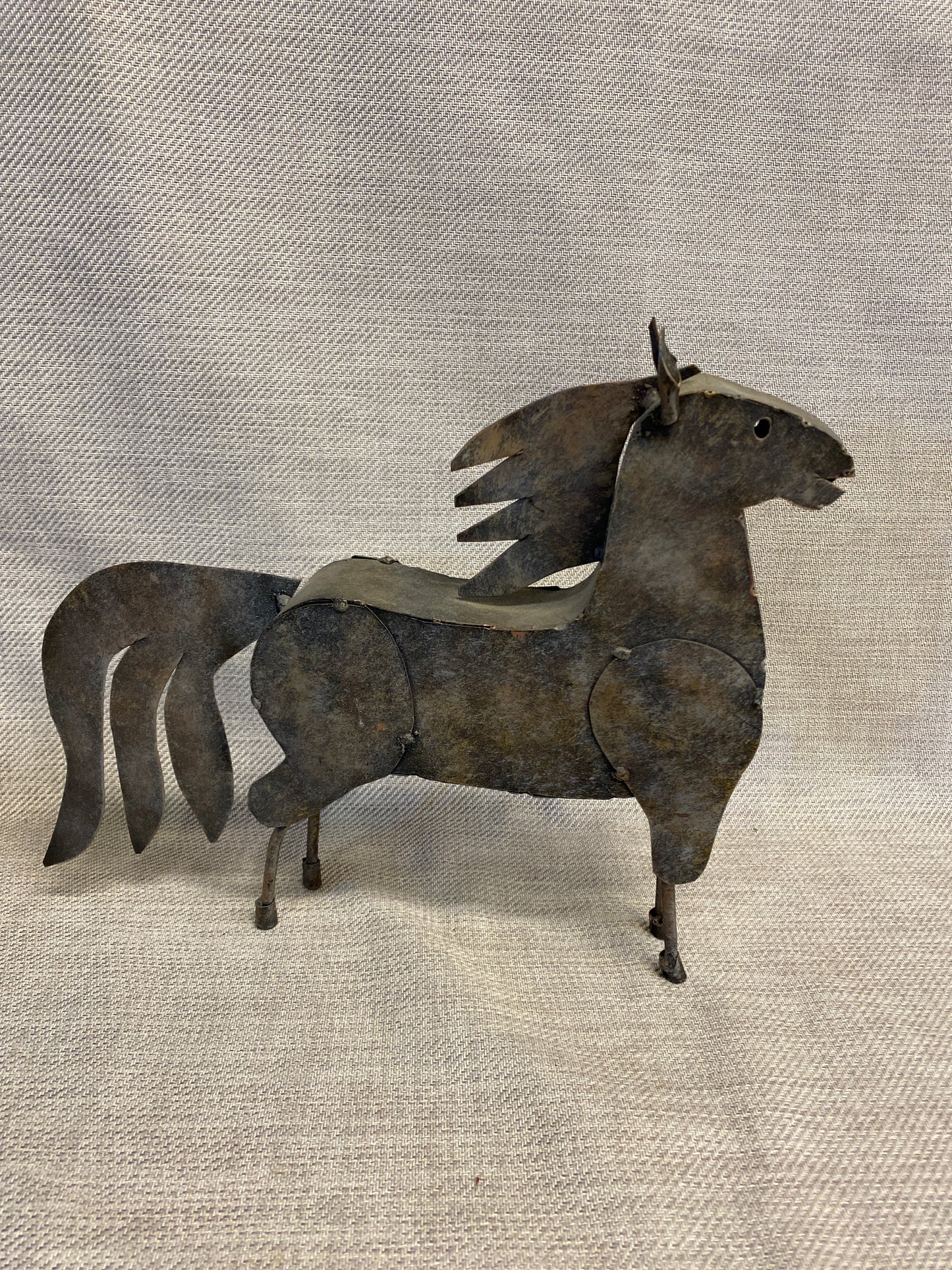 Vintage Metal Horse Sculpture