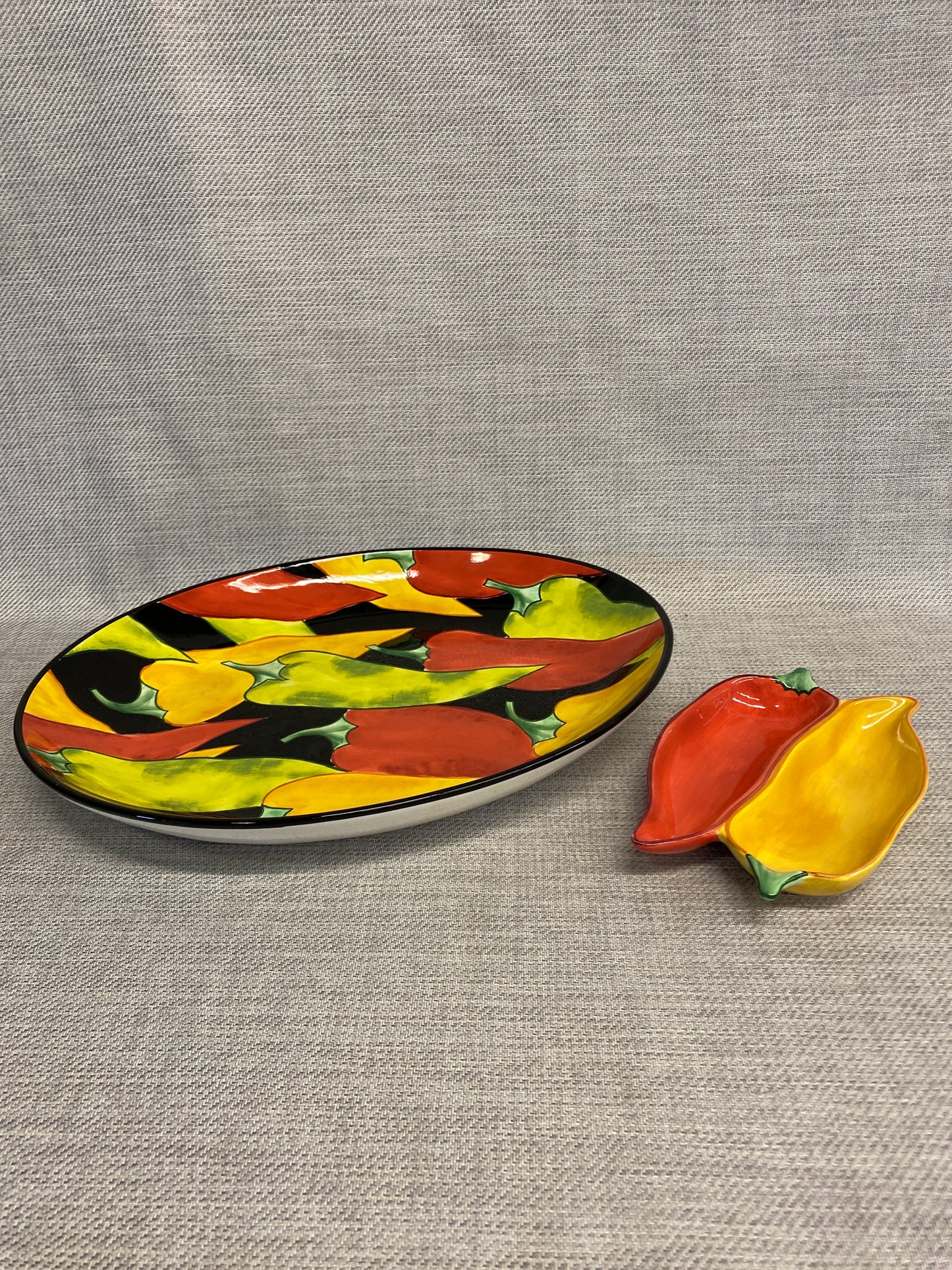 2PC Clay Art "Caliente" Chip & Dip