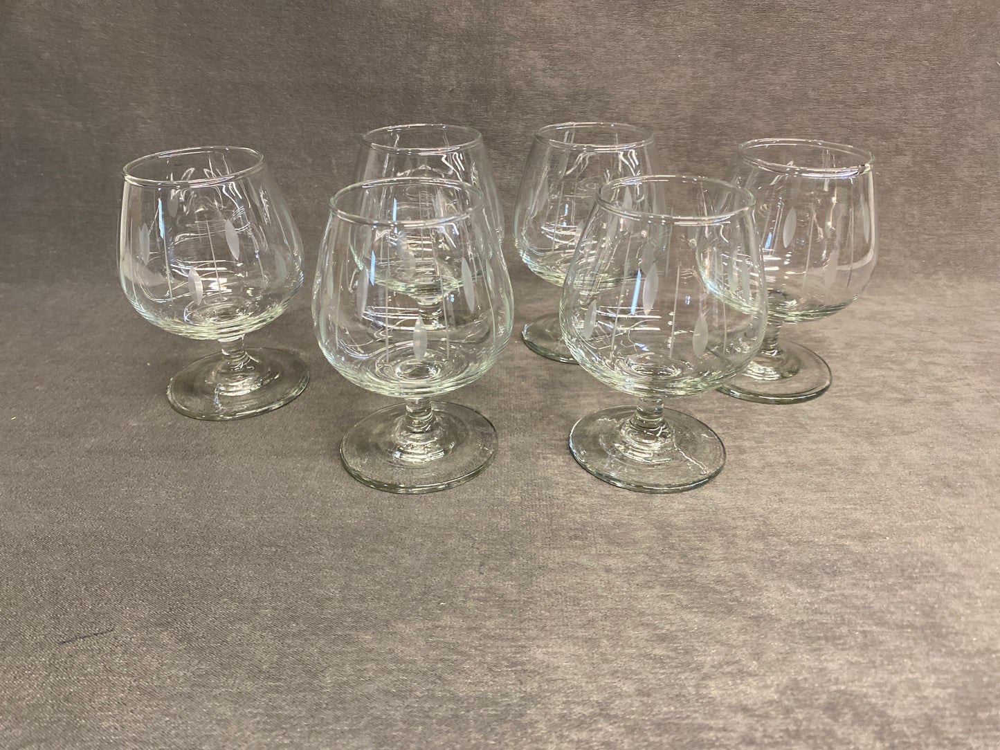 Set 6 Vintage Glass Snifters