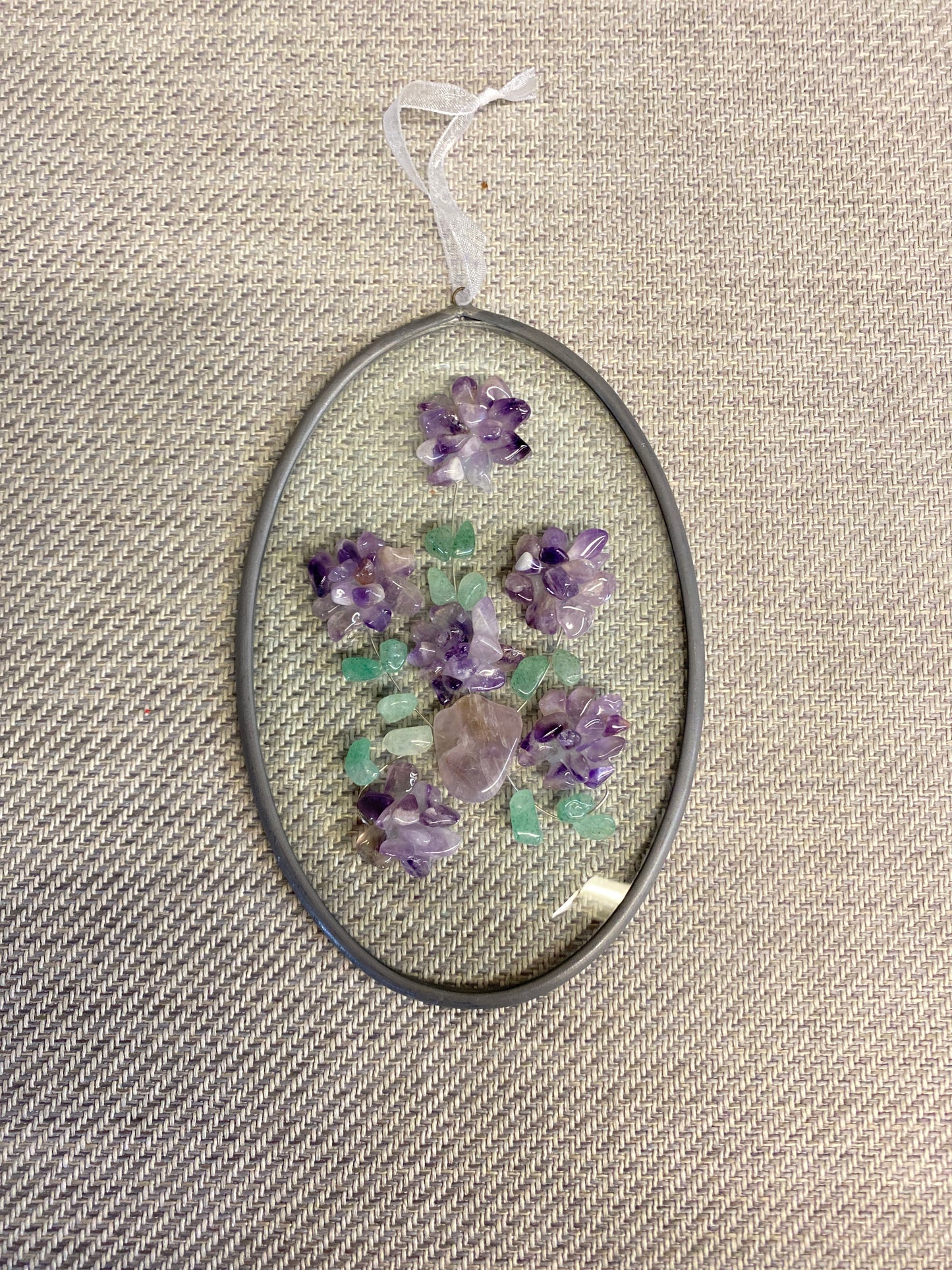 Suncatcher - Glass & Amethyst Stone