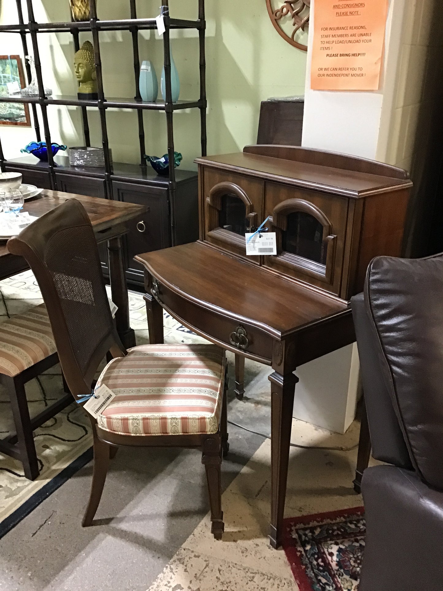 Sm Vintage Secretary Desk & Chair