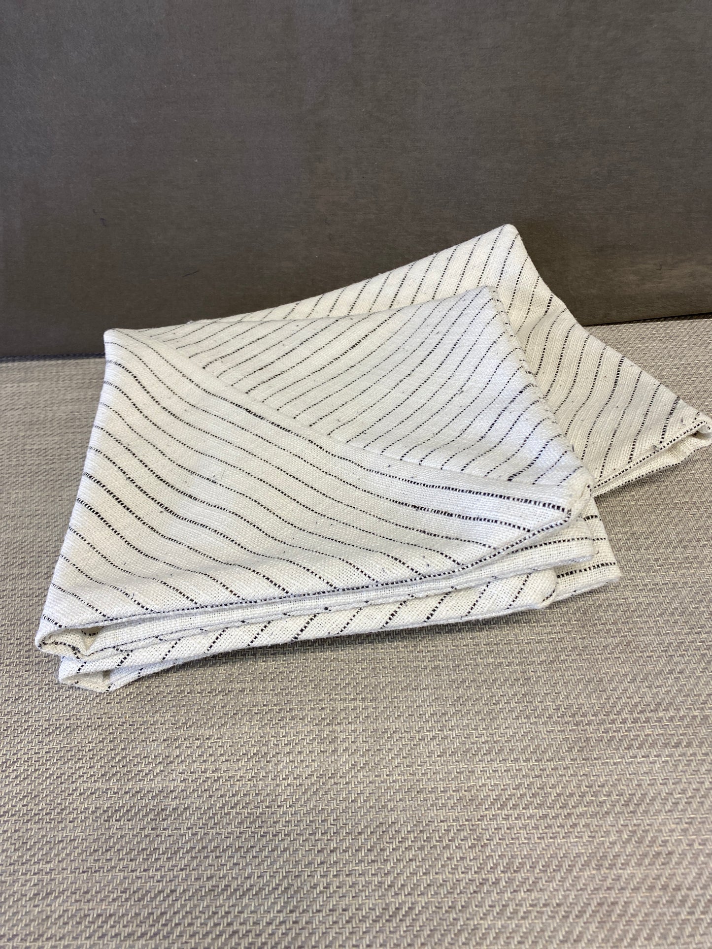 PAIR Cushion Covers - White/Black Lines