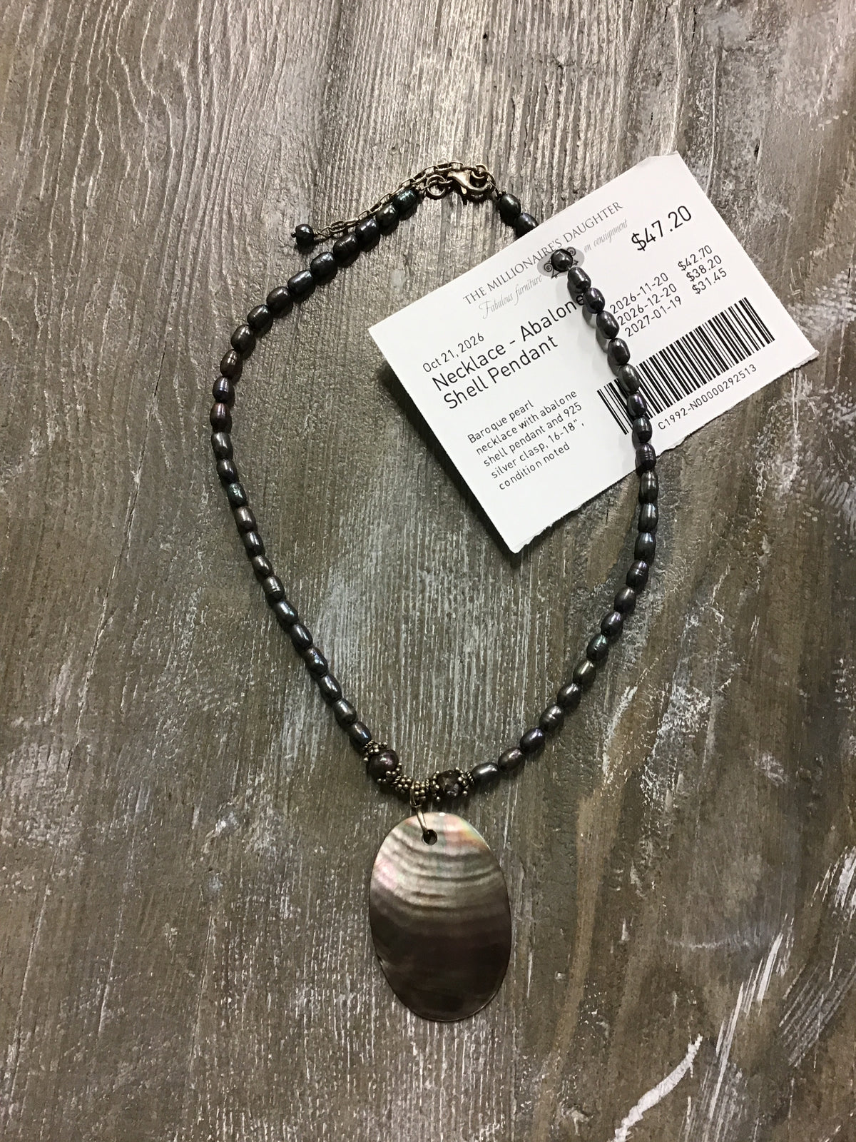 Necklace - Abalone Shell Pendant