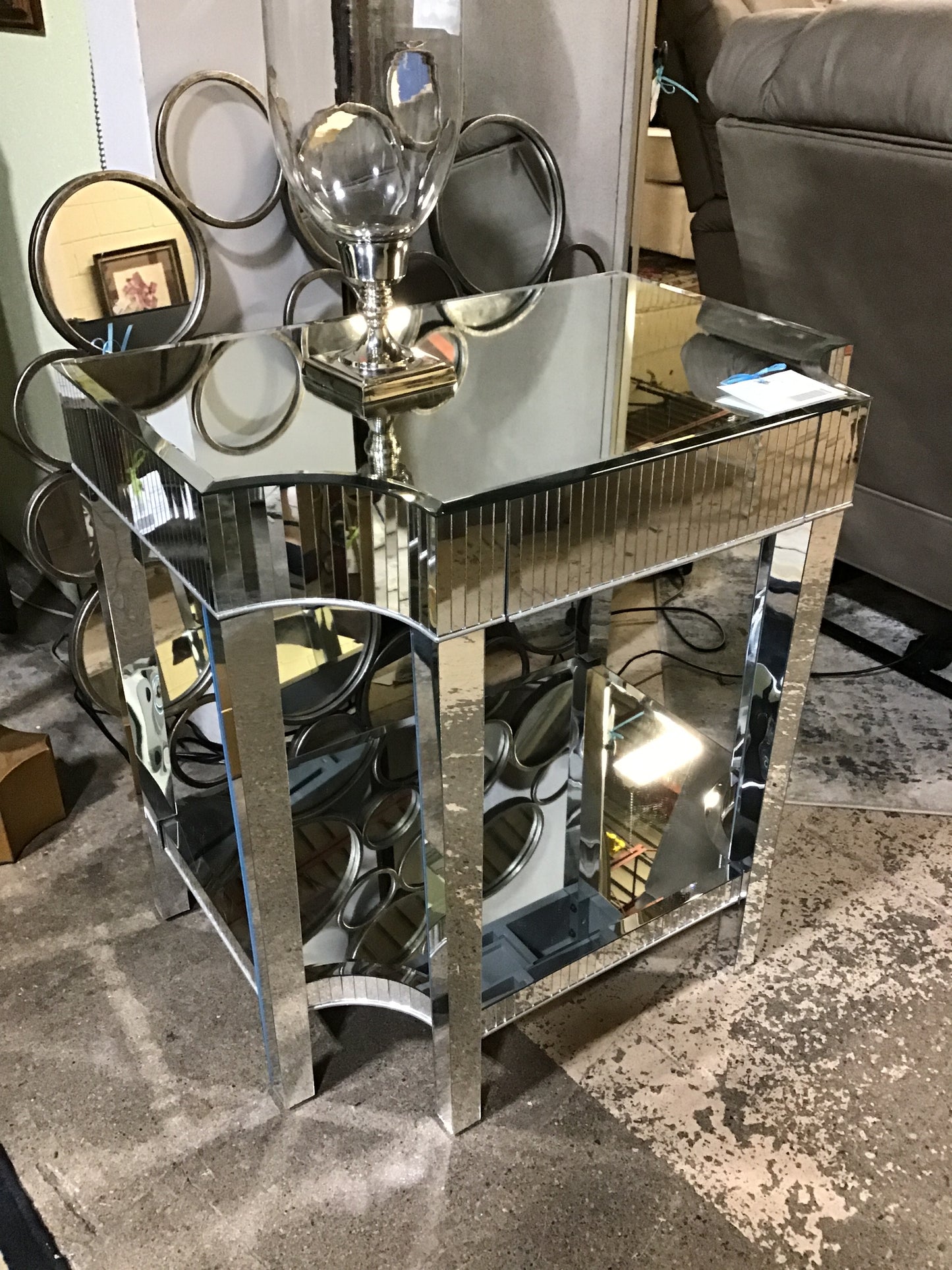 Cinema Mirrored Side Table