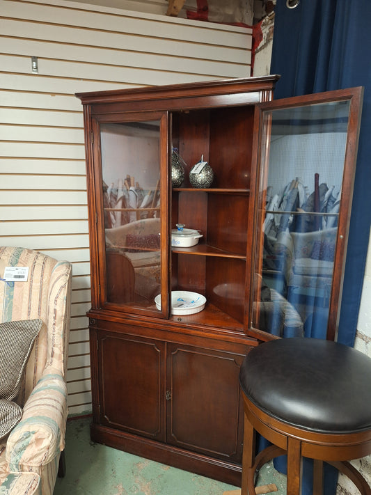 Dark Wood China Cabinet