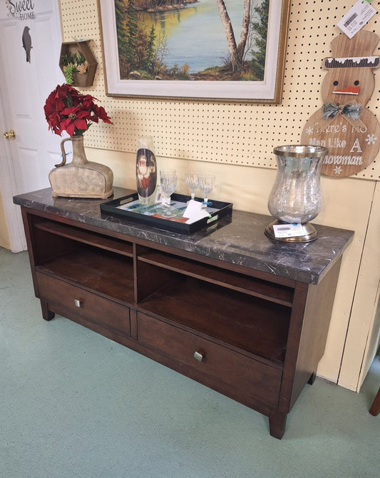 Faux Marble Top Buffet