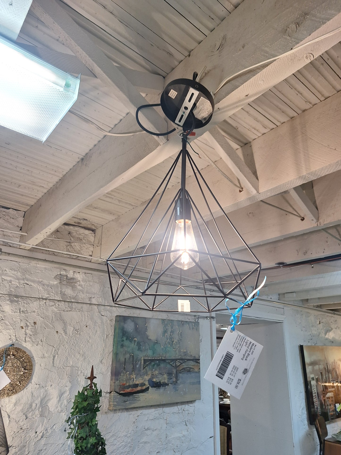 Modern Black Metal Hanging Light