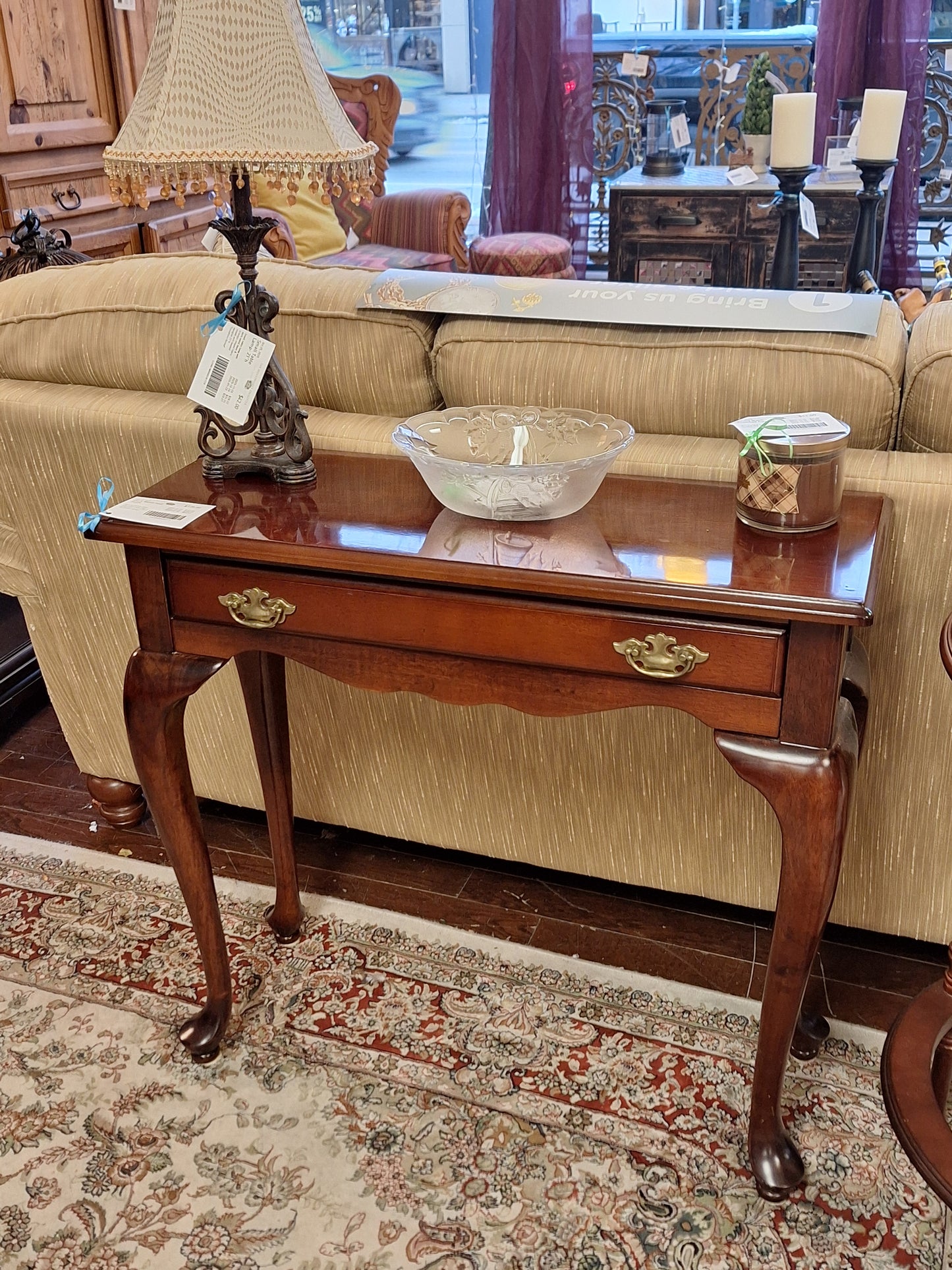 Dark Wood Hall Table