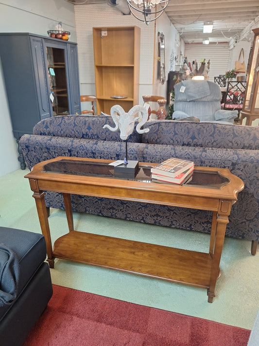 Glass Topped Hall Table
