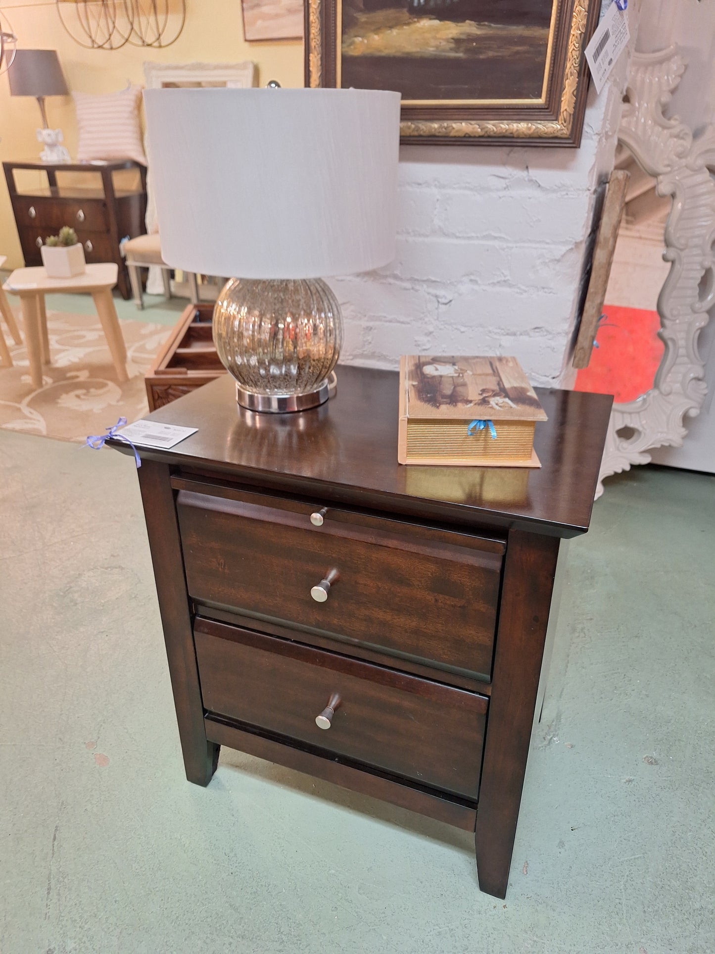 Dark Wood Nightstand