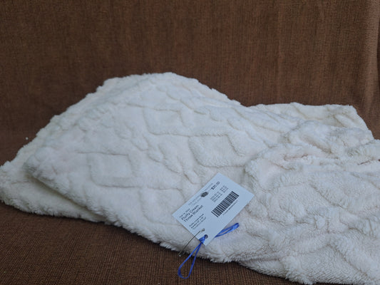 Fluffy Cream Throw Blanket