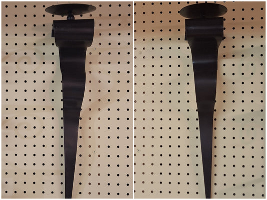 Pair Dark Metal Wall Hanging Candle Holders