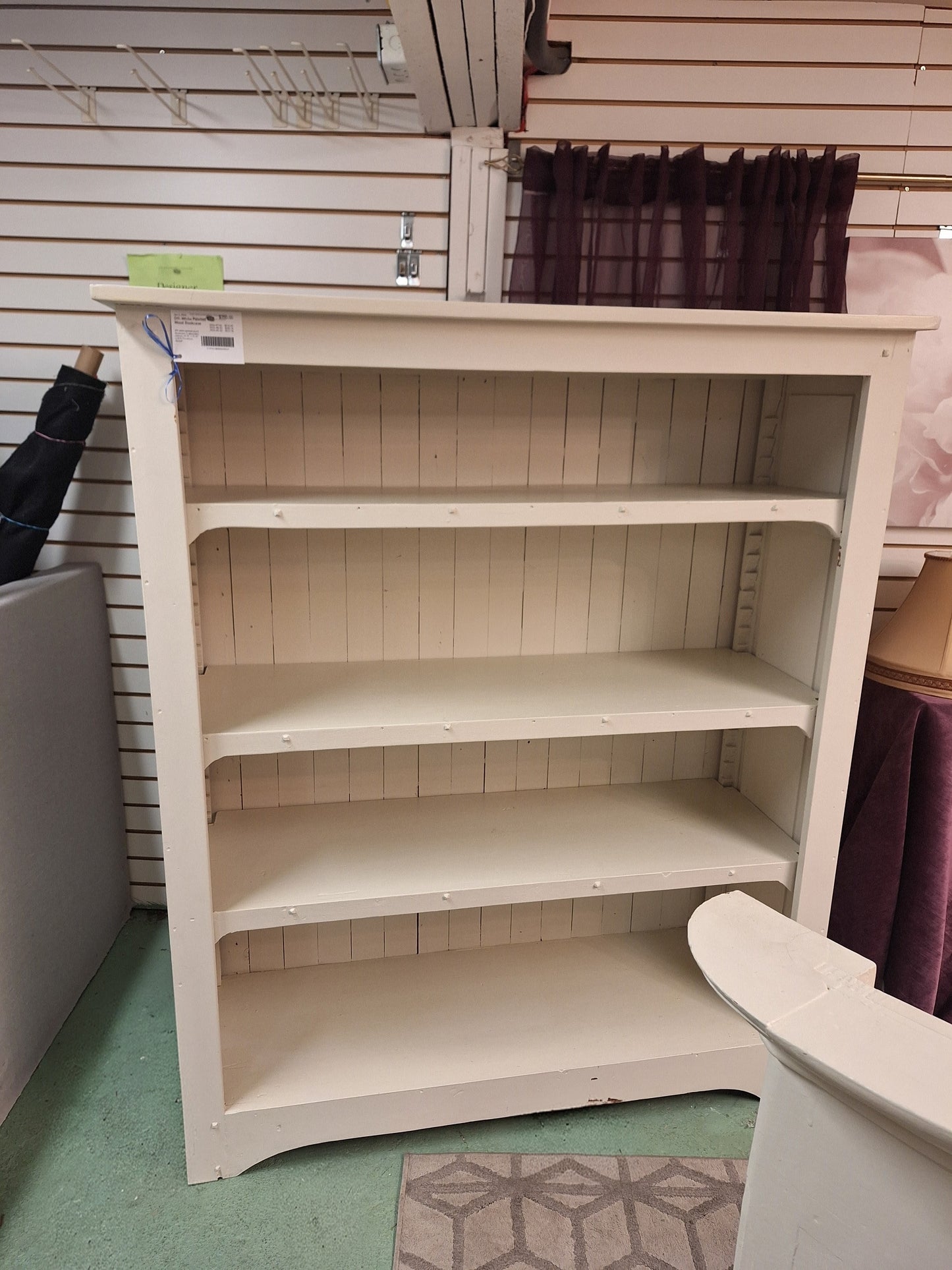 Off-White Painted Wood Bookcase