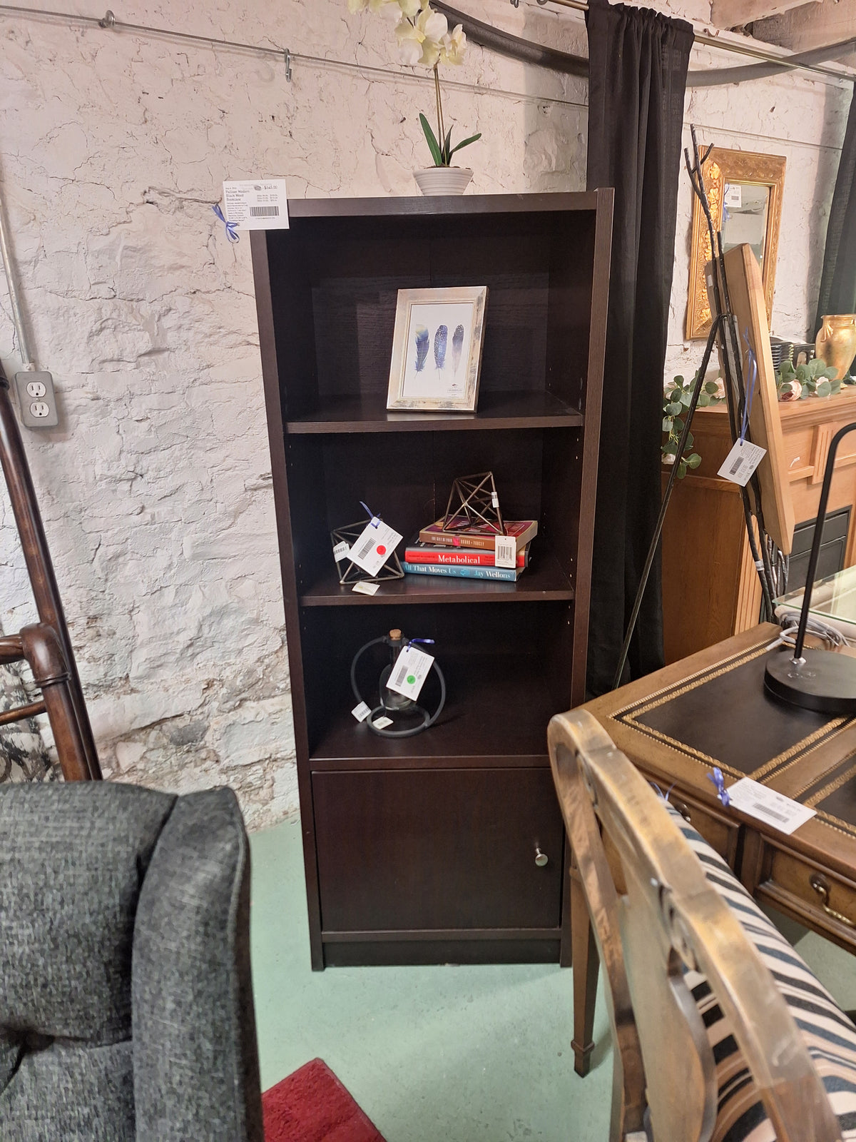 Palliser Modern Black Wood Bookcase
