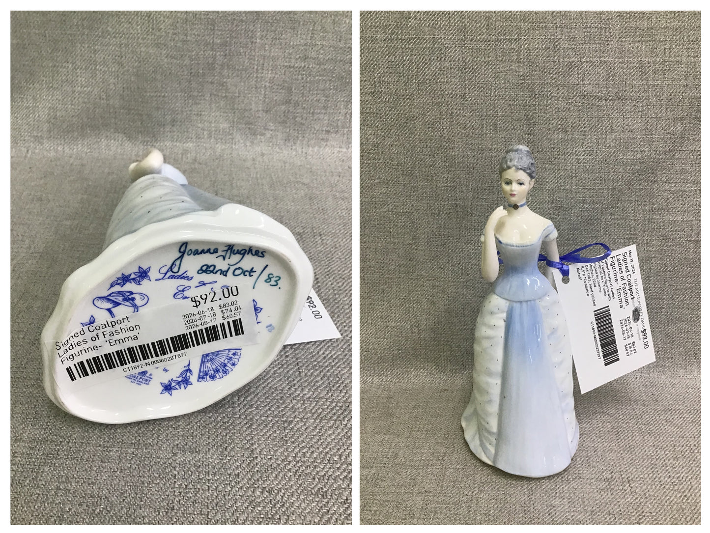 Signed Coalport Ladies of Fashion Figurine- 'Emma'