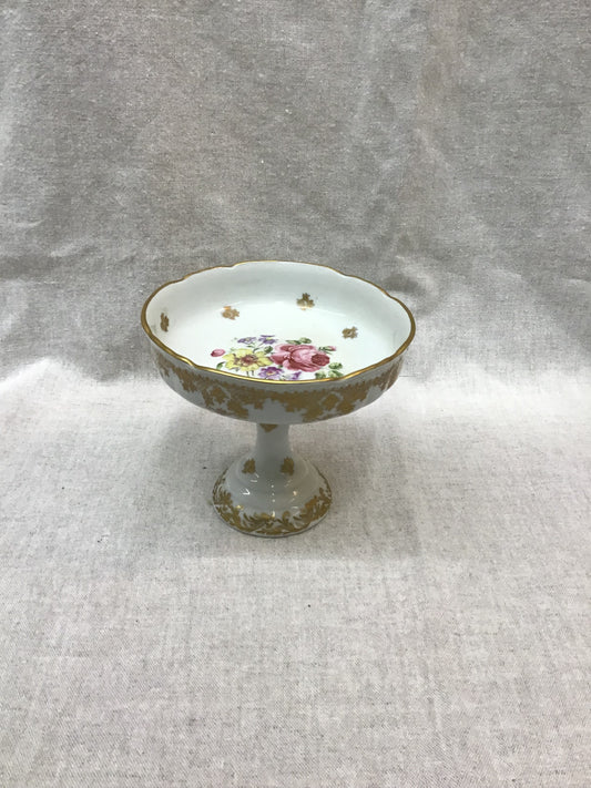 PORCELAINE DE FRANCE Pedestal Candy Dish