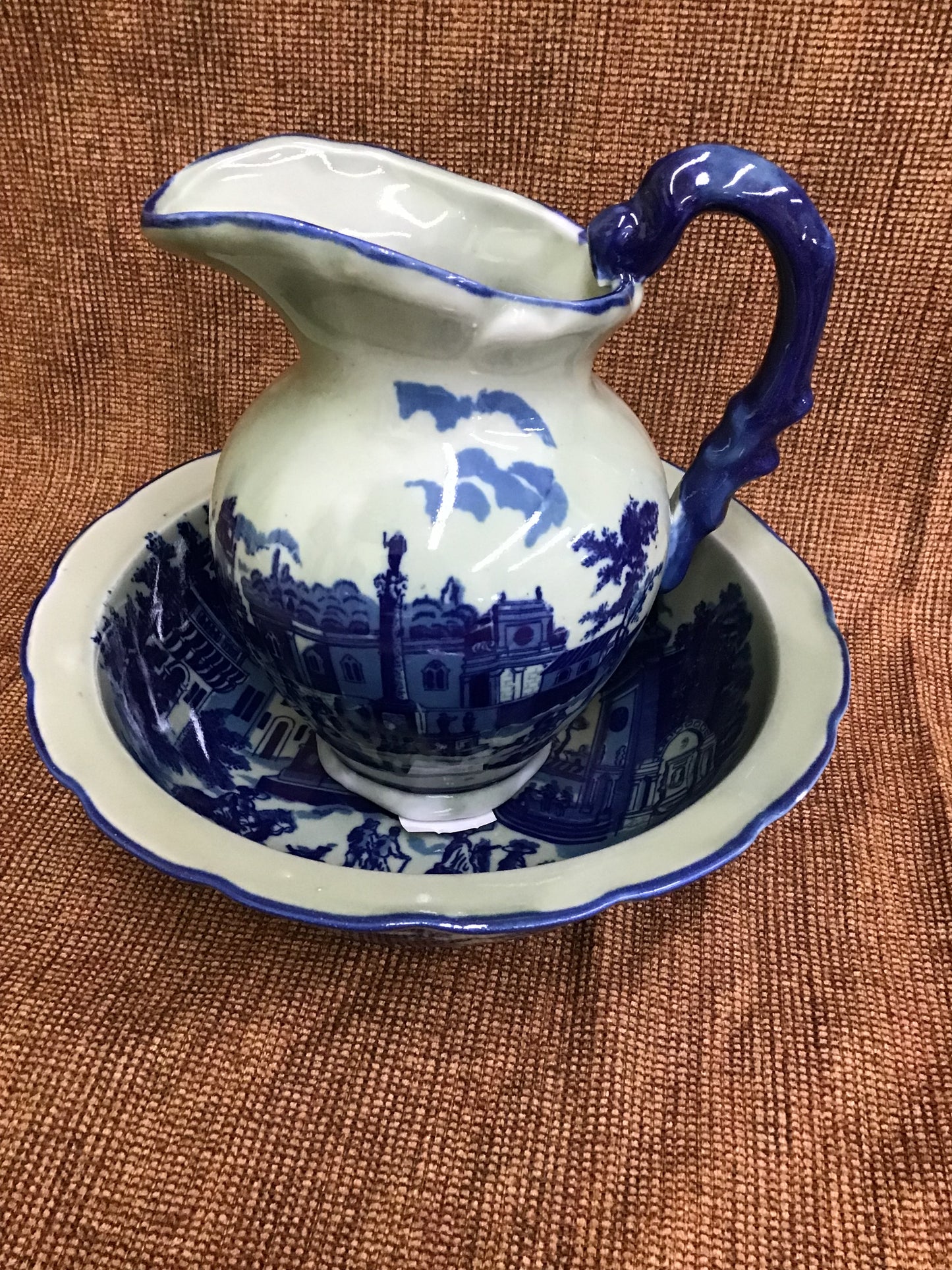 Vintage Victoria Ware Wash Basin w Pitcher