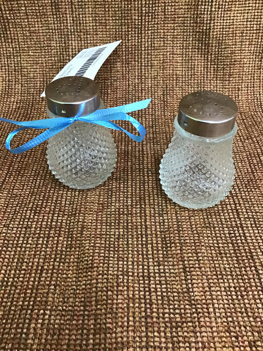 Vintage Glass Salt & Pepper Shakers