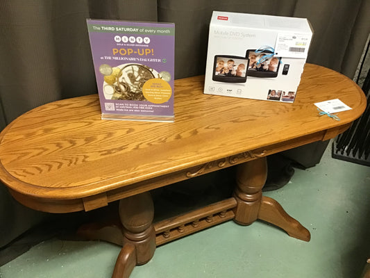 Light Wood Oval Sofa Table