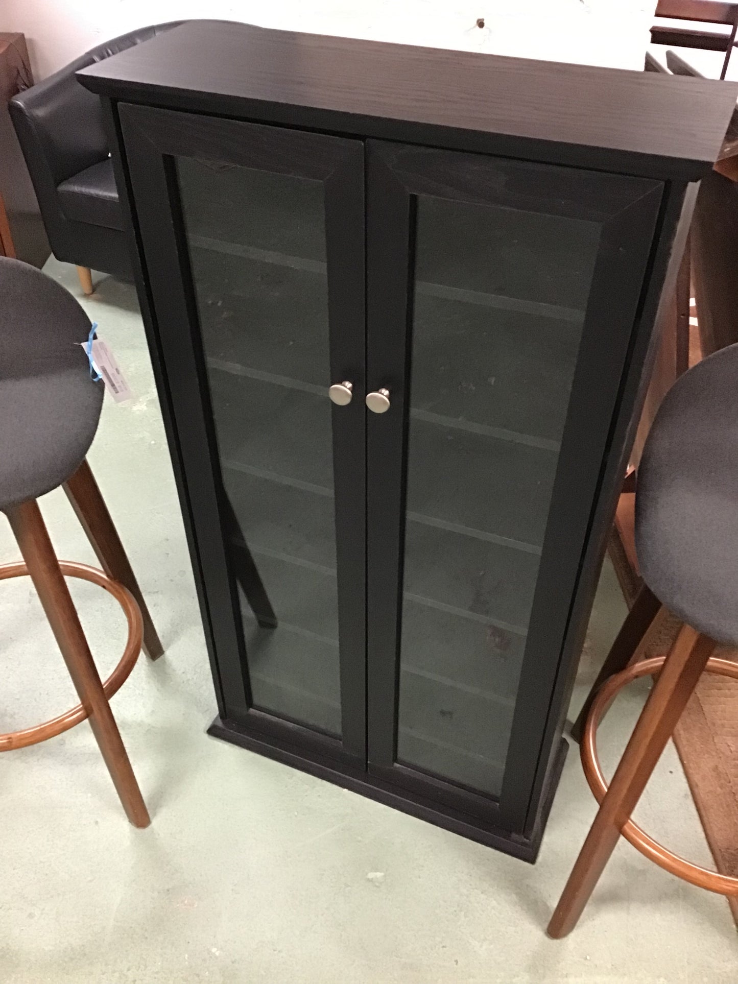 Black Display Cabinet