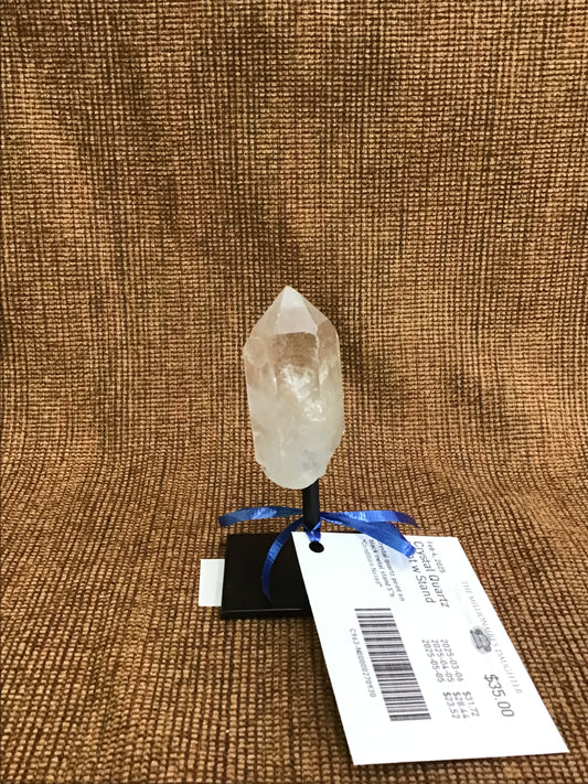 Crystal Quartz Point w Stand