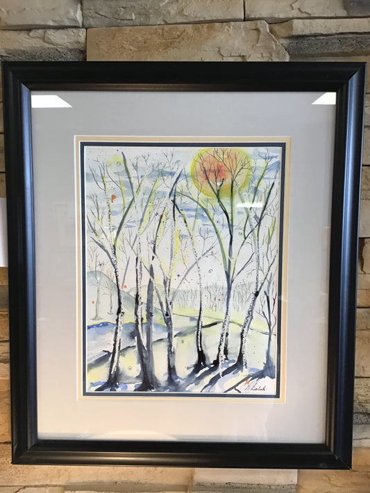 Framed Watercolour Painting