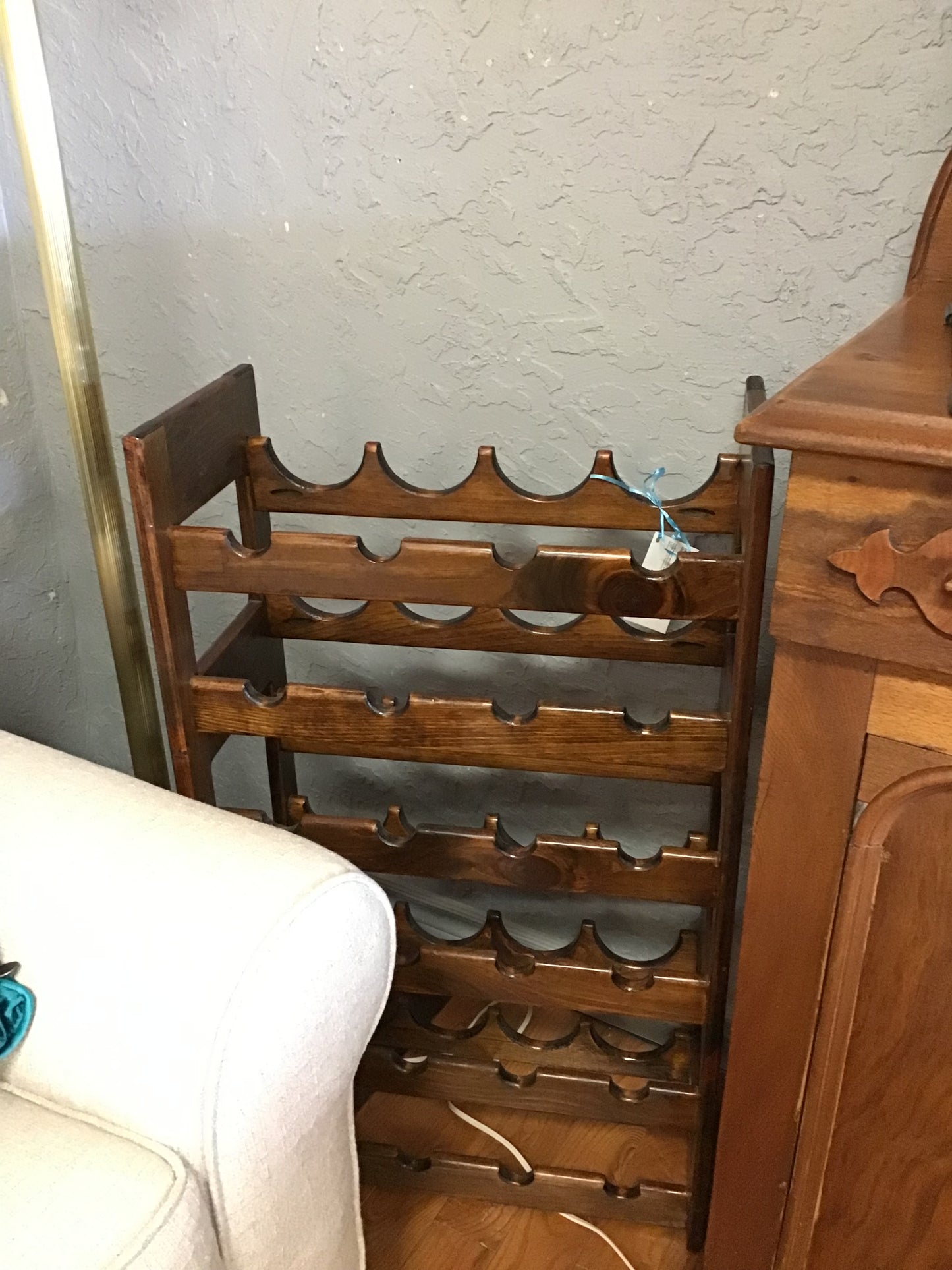 Dark Wood Wine Rack