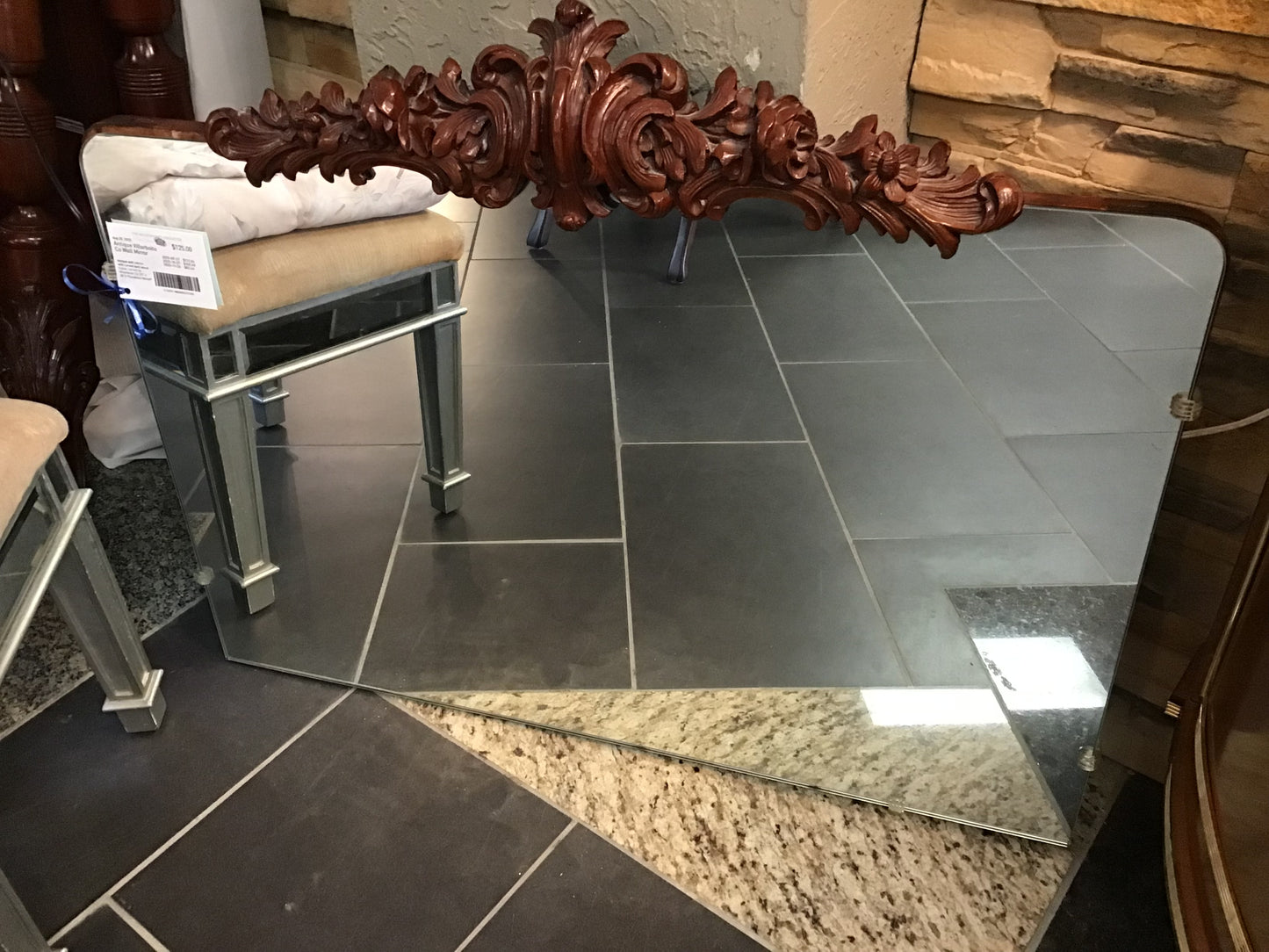 Antique Villarboito Co Wall Mirror