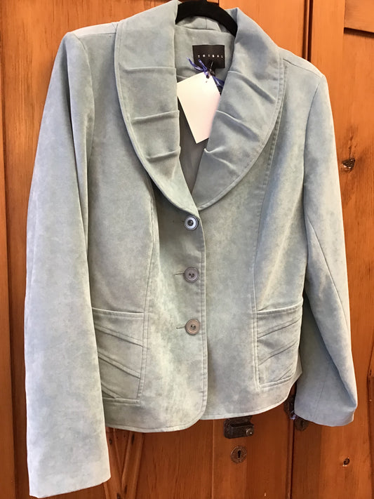 Tribal Blue Suede Jacket