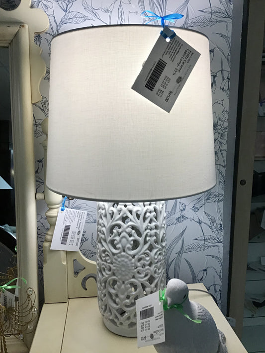 Pretty Ceramic Table Lamp- 23"h