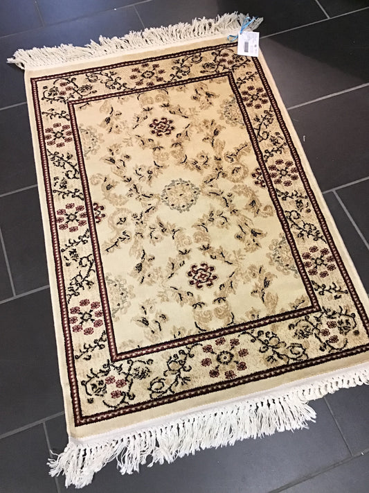 Silk Oriental Inspired Fringed Area Rug
