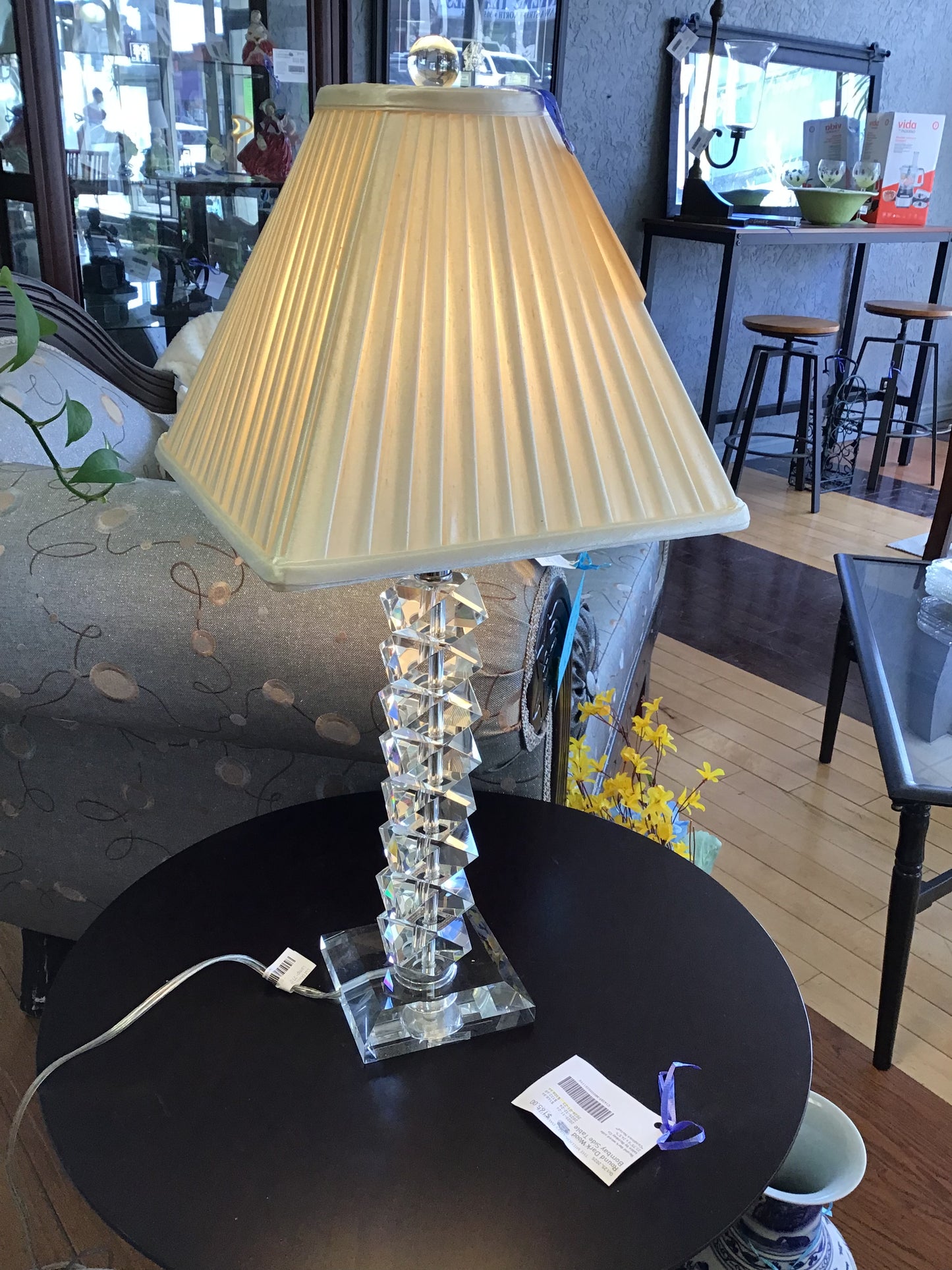 Cut Glass Table Lamp- 27.5"h