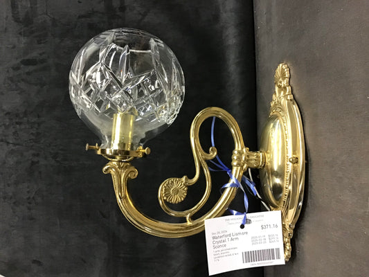 Waterford Lismore Crystal 1 Arm Sconce