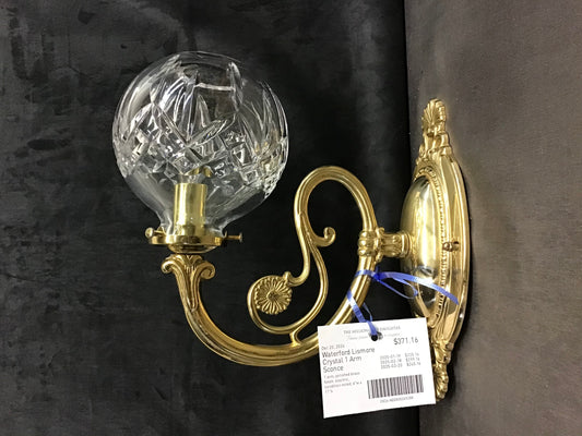 Waterford Lismore Crystal 1 Arm Sconce