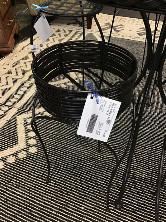Round Black Metal Plant Stand