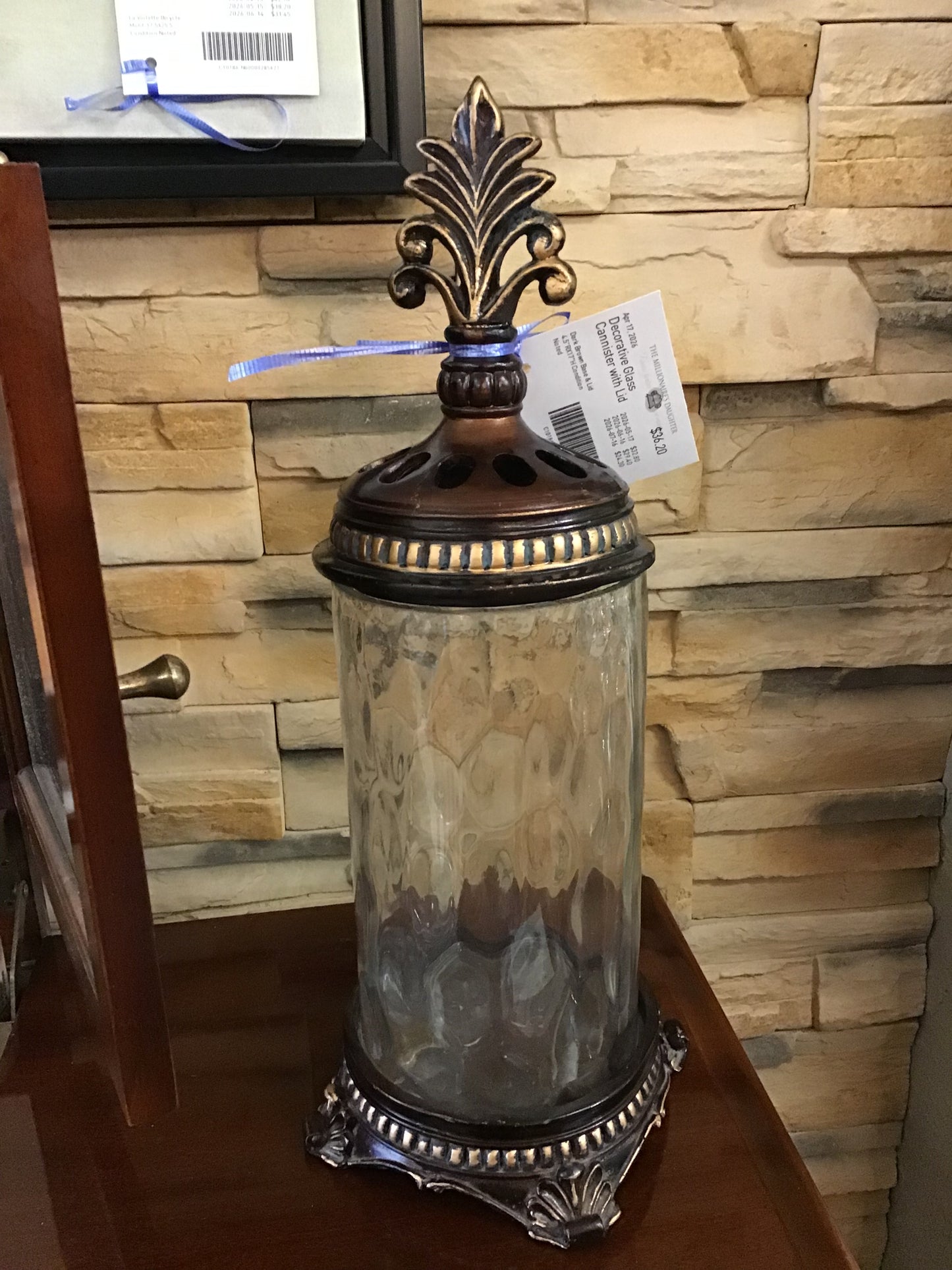 Decorative Glass Cannister with Lid
