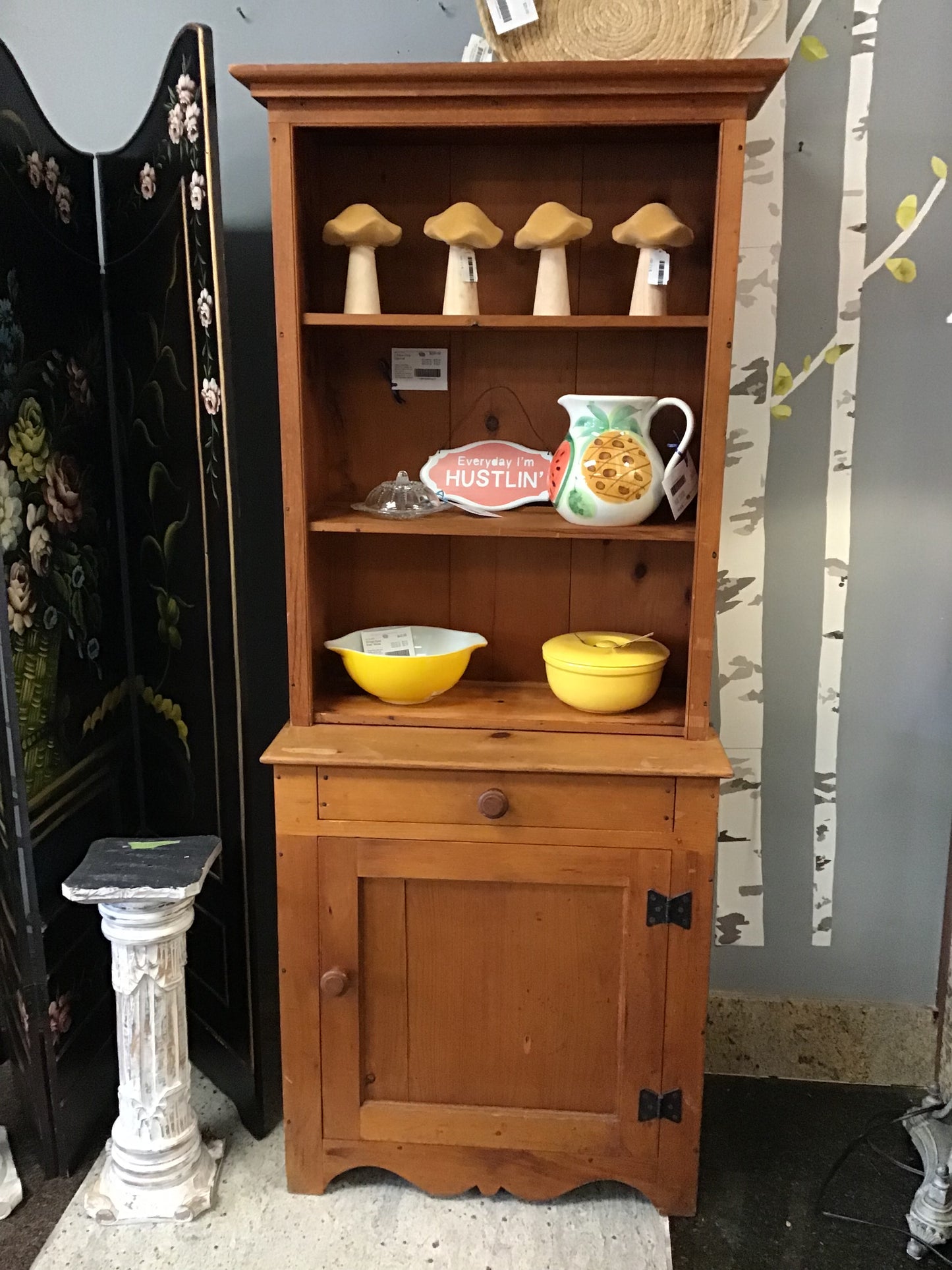 2 Piece Pine Cabinet