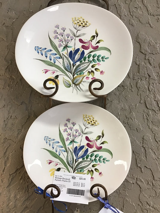 Vintage Bouquet Pattern Plates (2)