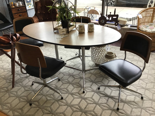 60's MCM Oval Dining Set w 4 Chairs