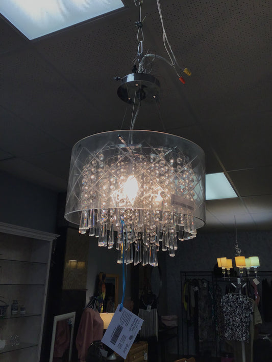 Round Glass Hanging Light