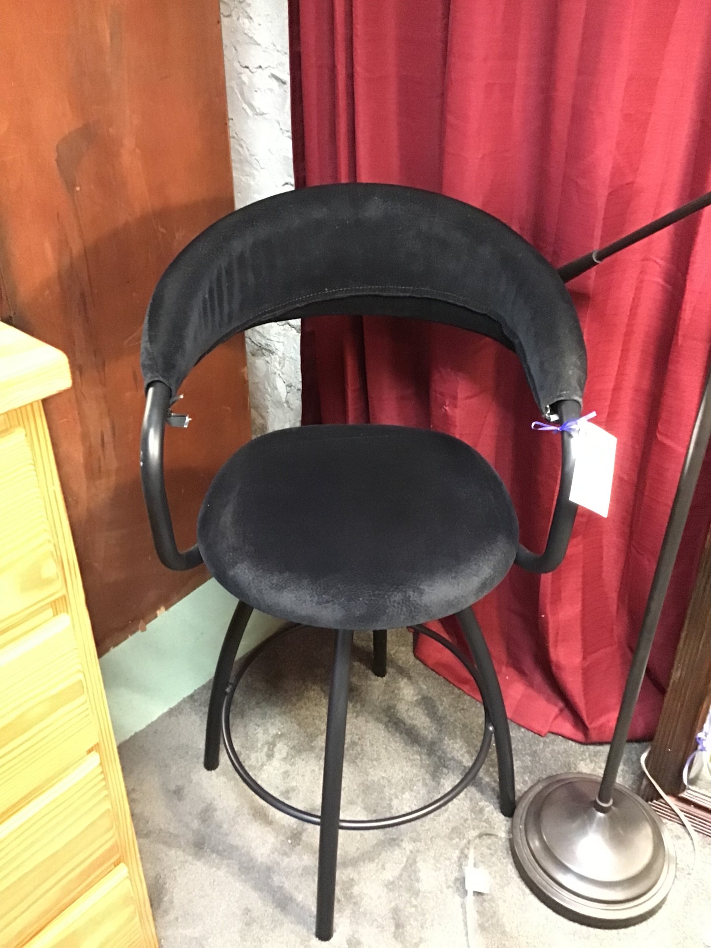 Modern Black Metal Stool