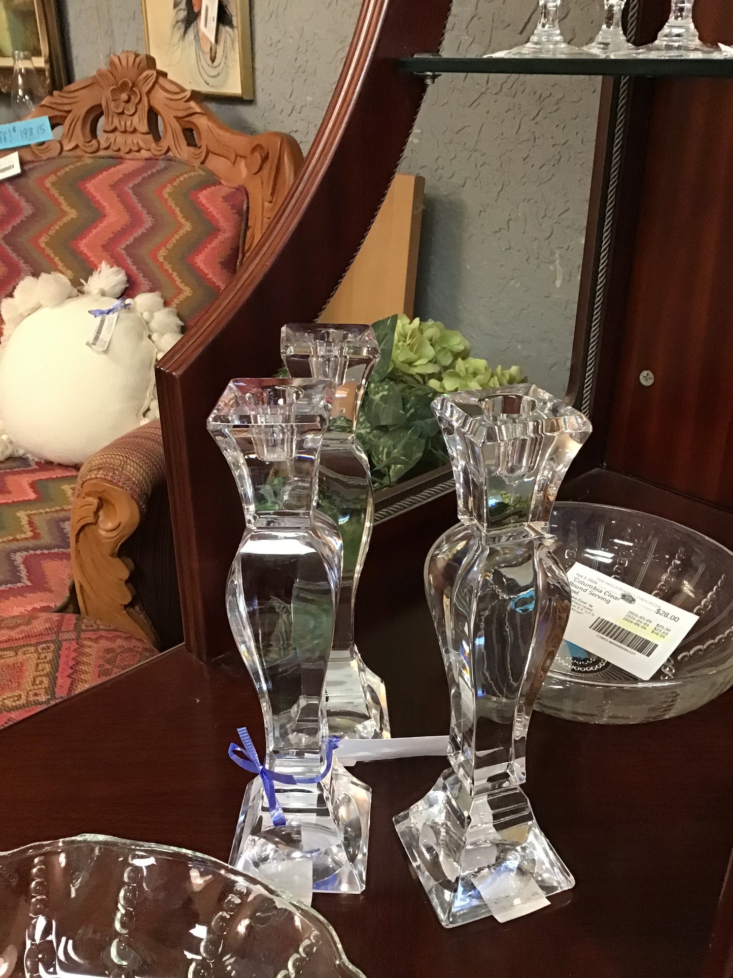 Towle Crystal Candle Holders (3)
