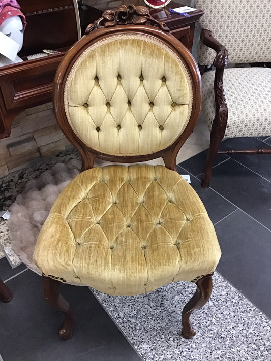 Antique 'Kimball' Balloon Back Accent Chair