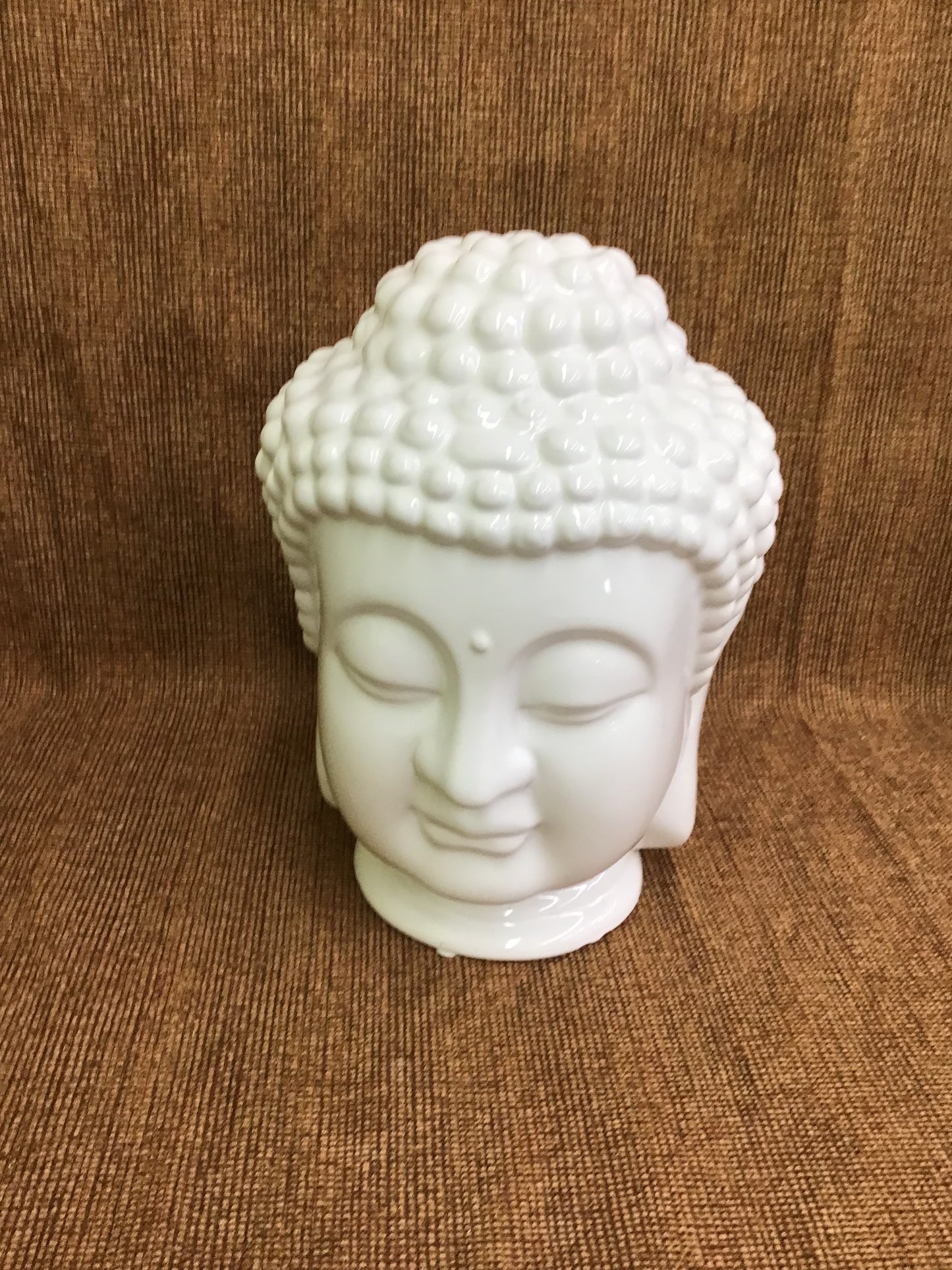 White Ceramic Budha Head