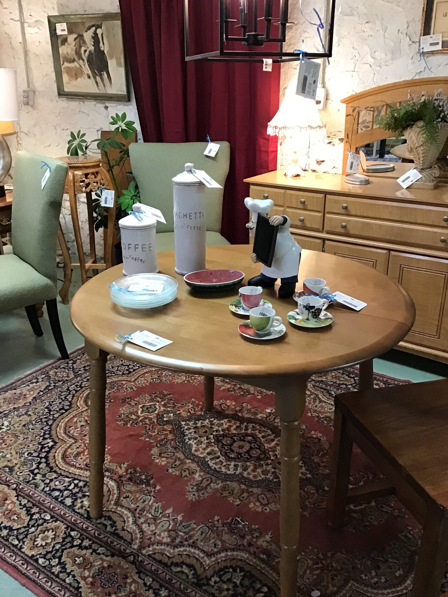 Round Maple Dining Table