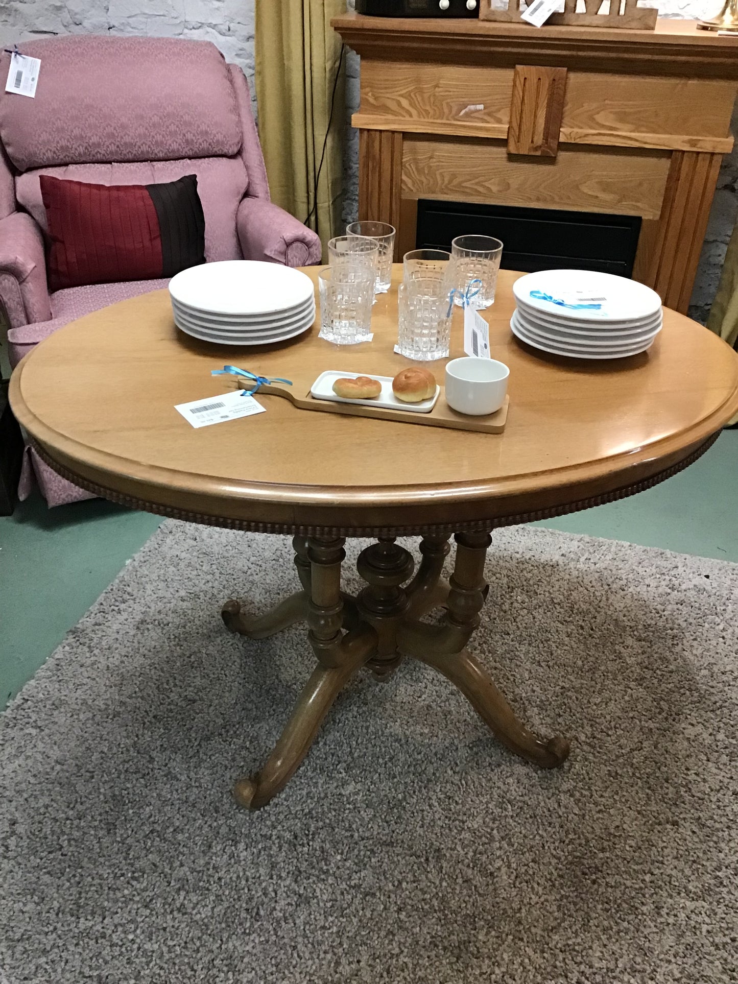 Vintage Oval Accent Table