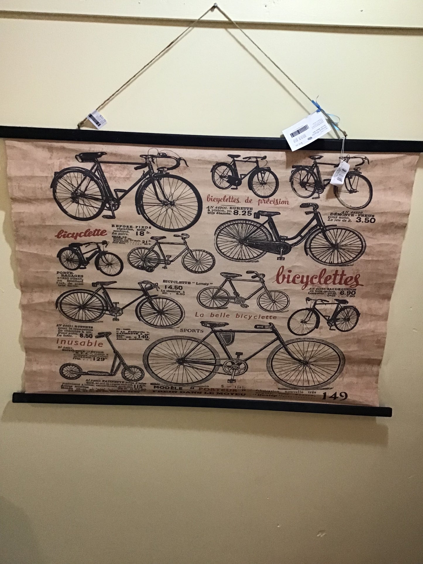 Unique! Bicycle Scroll Wall Art